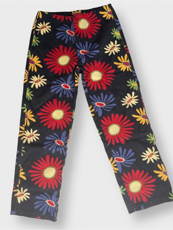 Pants - VRG GRL Retro Multicolor Daisy Floral Straight Leg Pants Size 10